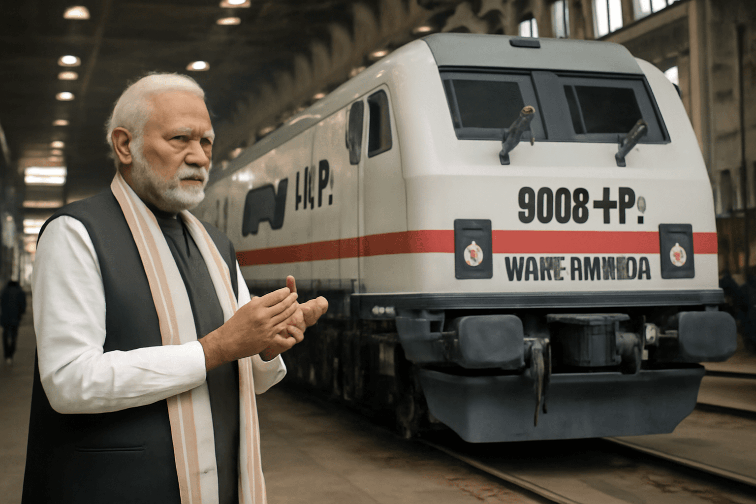 PM Modi Unveils India's First 9,000 HP Electric Locomotive in Dahod PM Modi Unveils India's First 9,000 HP Electric Locomotive in Dahod