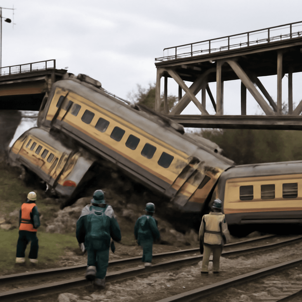 Train Derailment Kills 7, Injures 30 After Bridge Collapse in Western Russia Train Derailment Kills 7, Injures 30 After Bridge Collapse in Western Russia