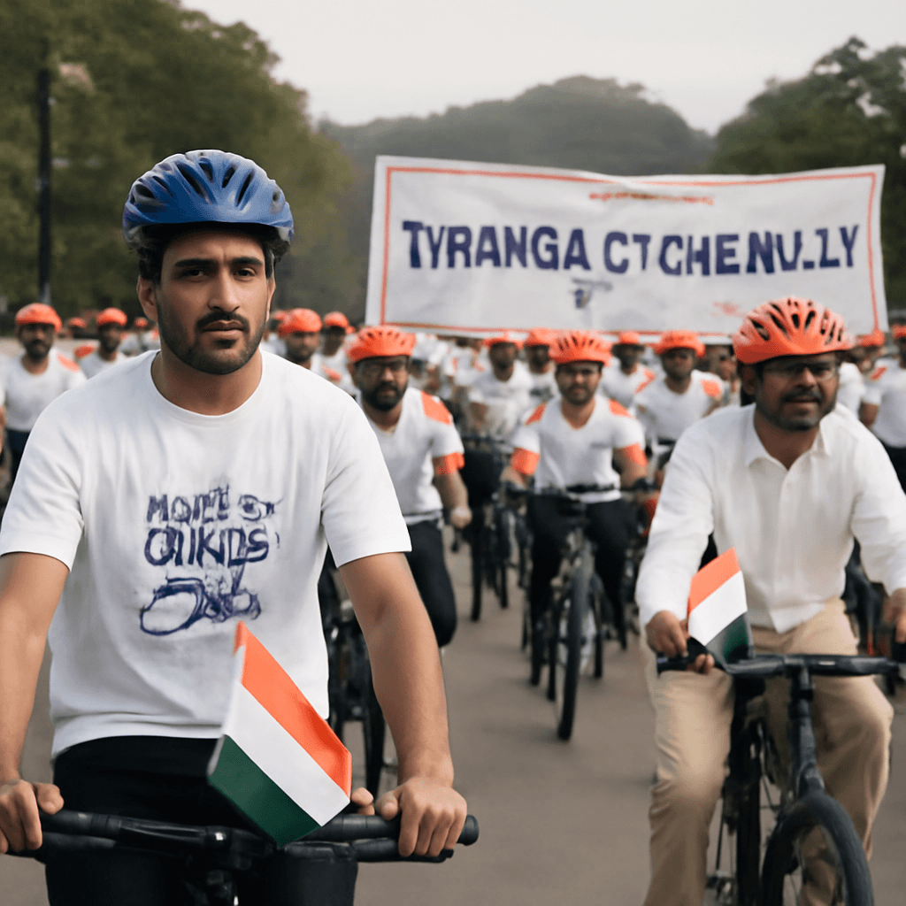 Mysuru Commemorates World Bicycle Day with Vibrant Tiranga Cycle Rally Mysuru Commemorates World Bicycle Day with Vibrant Tiranga Cycle Rally