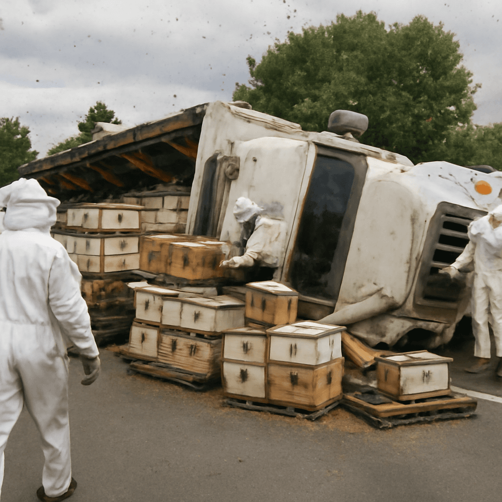 Approximately 250 Million Bees Escape After Truck Overturns in Washington State Approximately 250 Million Bees Escape After Truck Overturns in Washington State
