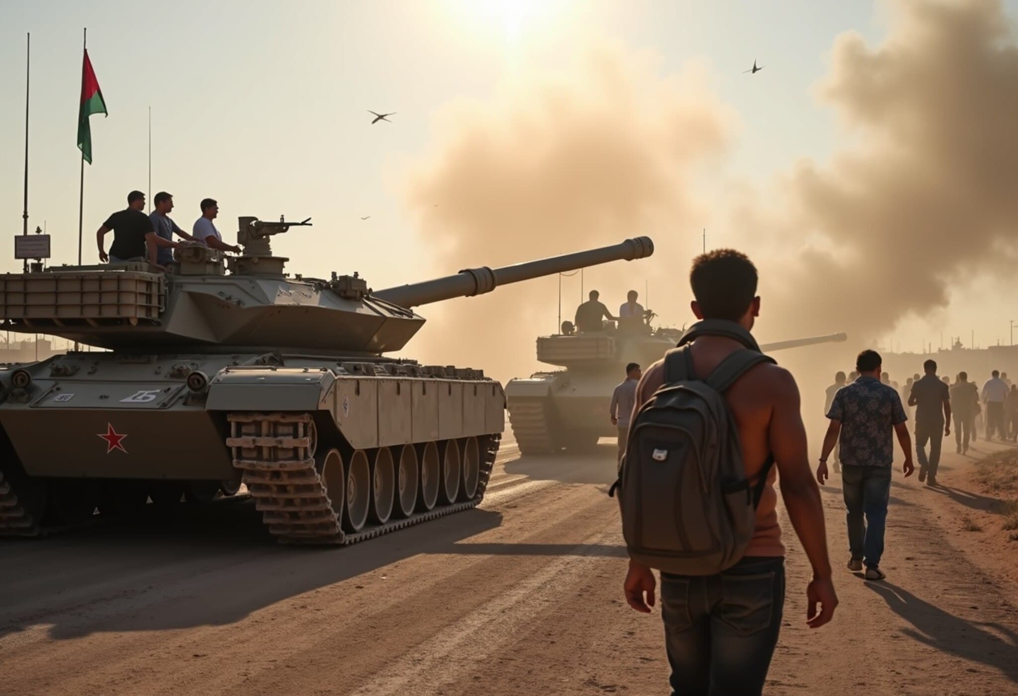 At Least 45 Palestinians Killed by Israeli Tank Fire While Awaiting Aid in Gaza At Least 45 Palestinians Killed by Israeli Tank Fire While Awaiting Aid in Gaza