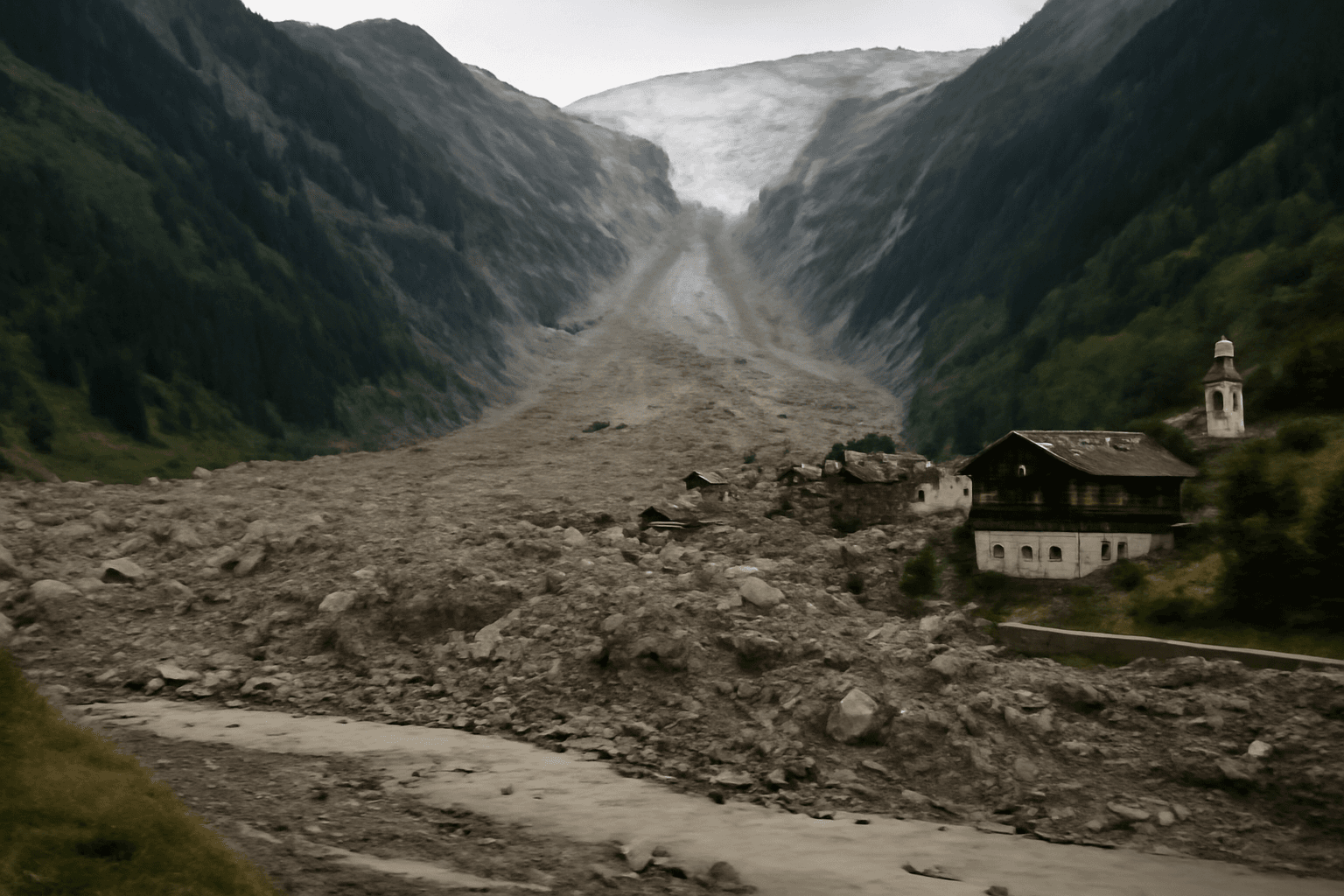 Swiss Glacier Collapse Destroys 90% of Alpine Village, One Missing Swiss Glacier Collapse Destroys 90% of Alpine Village, One Missing