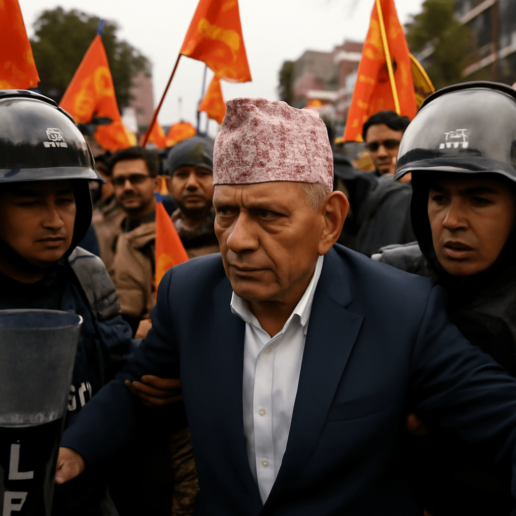 Former Nepal Deputy PM Arrested Amid Pro-Monarchy Protest in Kathmandu Former Nepal Deputy PM Arrested Amid Pro-Monarchy Protest in Kathmandu