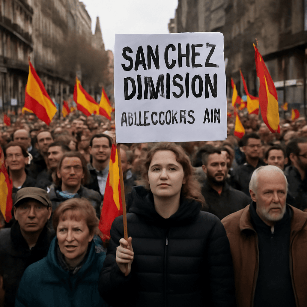 Mass Protests Demand Spain’s PM Pedro Sánchez Resign Amid Corruption Scandal Mass Protests Demand Spain’s PM Pedro Sánchez Resign Amid Corruption Scandal