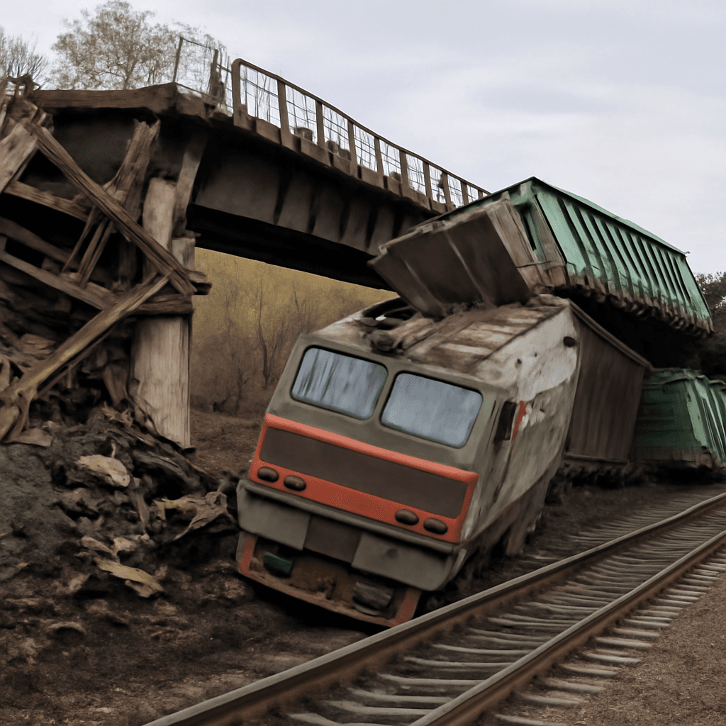 Freight Train Derails in Kursk After Bridge Collapse Amid Regional Rail Disruptions Freight Train Derails in Kursk After Bridge Collapse Amid Regional Rail Disruptions