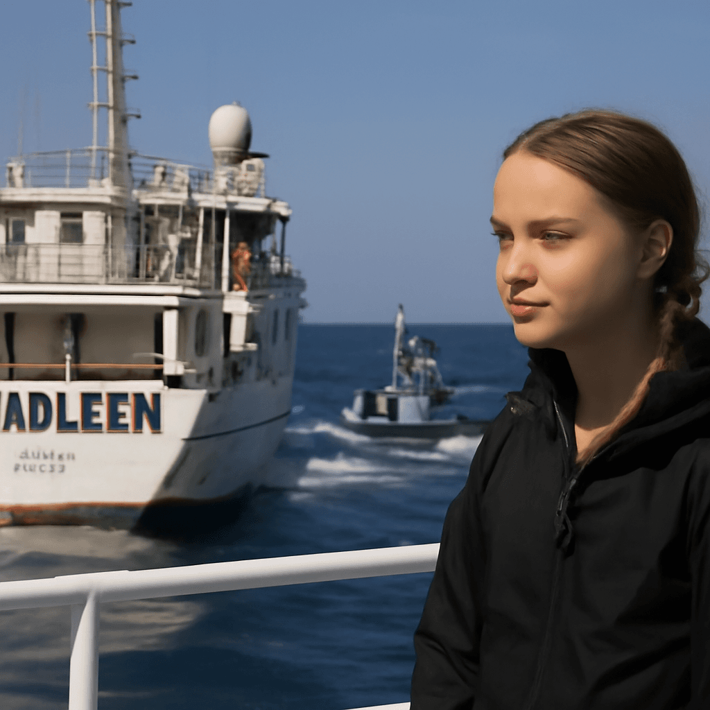 Israeli Military Intercepts Gaza-Bound Aid Ship Carrying Greta Thunberg Israeli Military Intercepts Gaza-Bound Aid Ship Carrying Greta Thunberg