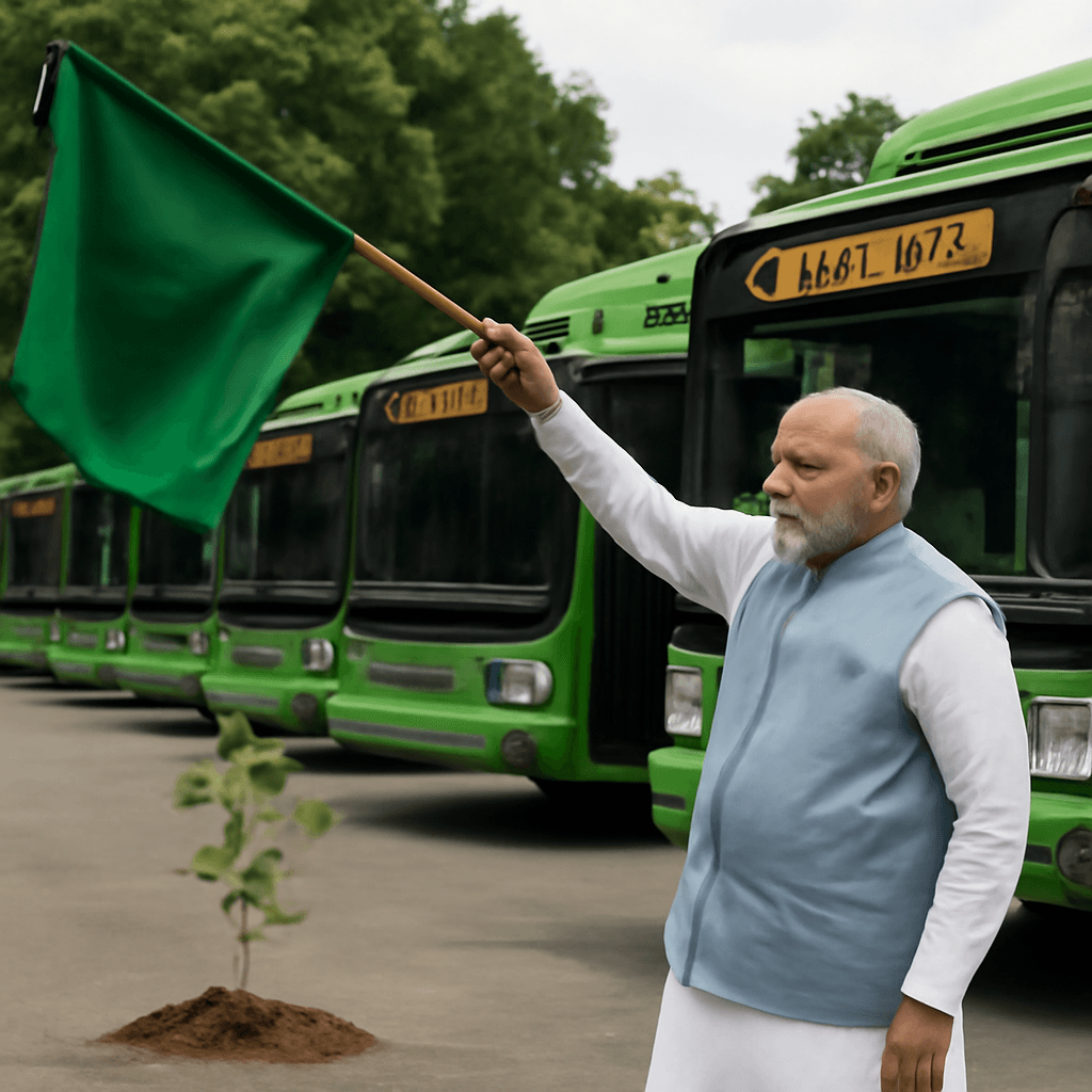 PM Modi Launches 200 Electric Buses to Boost Clean Urban Mobility in Delhi PM Modi Launches 200 Electric Buses to Boost Clean Urban Mobility in Delhi