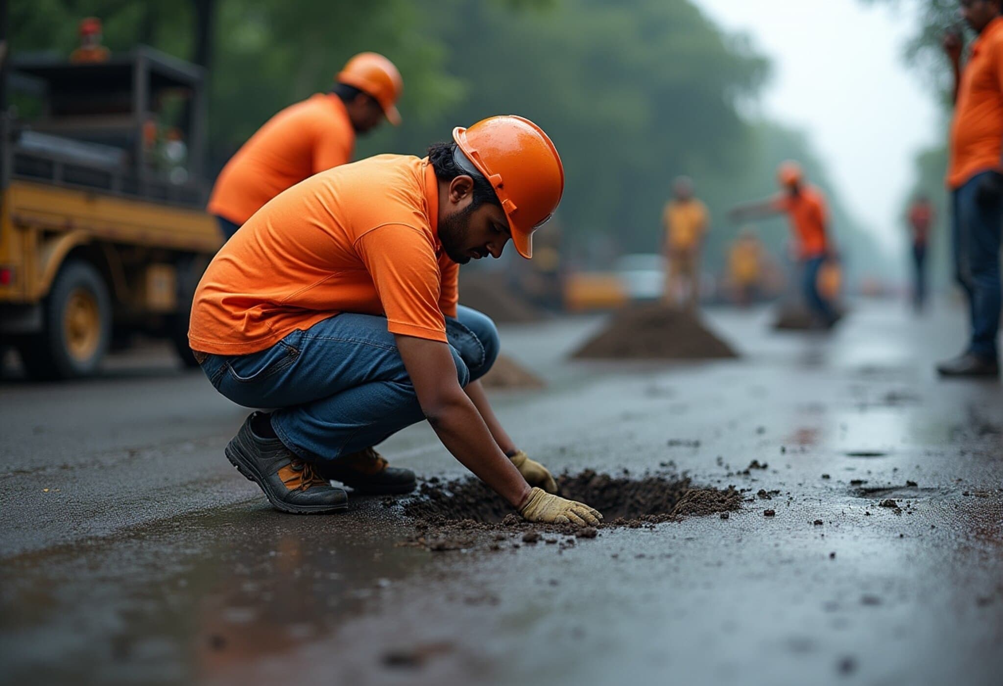 Delhi PWD Repairs 3,433 Potholes in a Day, Sets New World Record Delhi PWD Repairs 3,433 Potholes in a Day, Sets New World Record