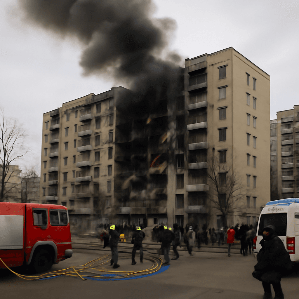 Russian Drone and Missile Strikes Target Kyiv, Causing Casualties and Damage Russian Drone and Missile Strikes Target Kyiv, Causing Casualties and Damage