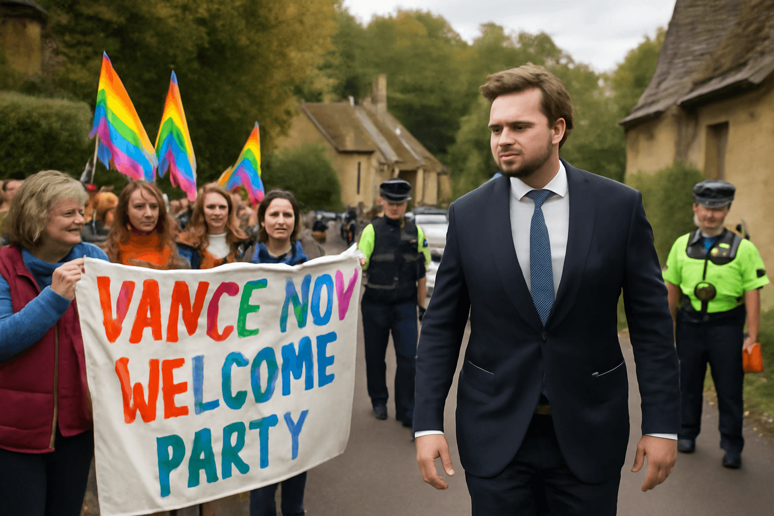 JD Vance’s UK Visit Sparks Local Protests Amid Tight Security Measures JD Vance’s UK Visit Sparks Local Protests Amid Tight Security Measures