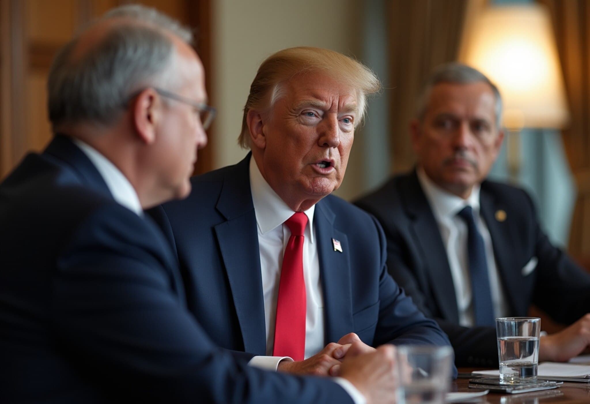 Trump Holds Gaza War Policy Meeting with Tony Blair and Jared Kushner at White House Trump Holds Gaza War Policy Meeting with Tony Blair and Jared Kushner at White House