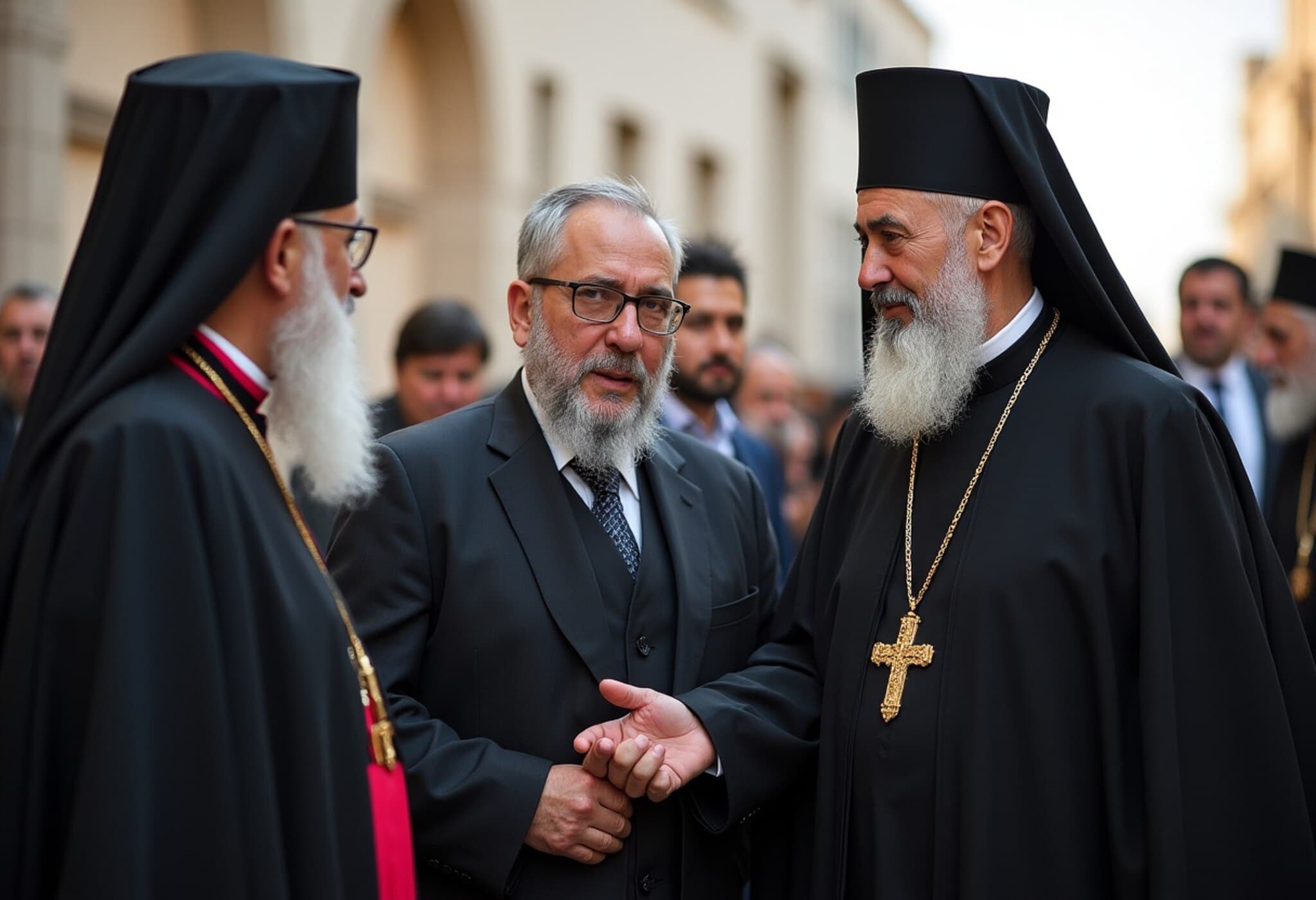 Christian Leaders Visit Gaza After Deadly Israeli Airstrike on Holy Family Church Christian Leaders Visit Gaza After Deadly Israeli Airstrike on Holy Family Church