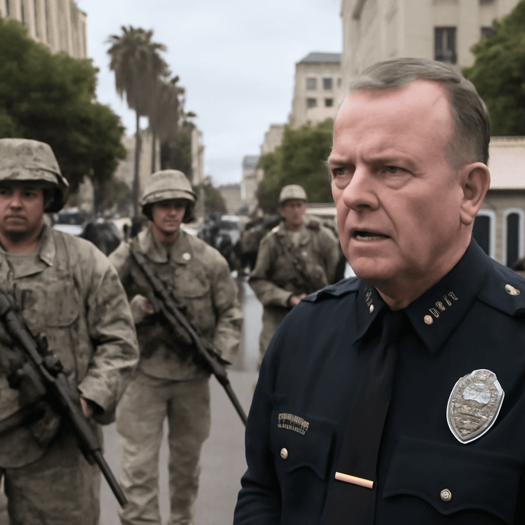 LAPD Chief Warns Marine Deployment in LA May Spark Confusion Amid Uprising LAPD Chief Warns Marine Deployment in LA May Spark Confusion Amid Uprising