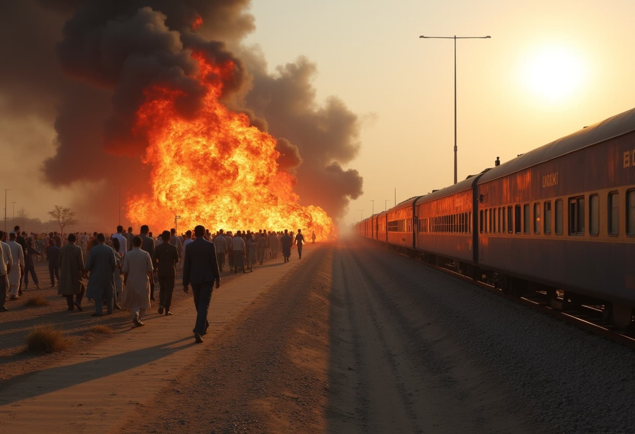 Bomb Blast Derails Six Carriages of Jaffar Express in Jacobabad, Pakistan Bomb Blast Derails Six Carriages of Jaffar Express in Jacobabad, Pakistan