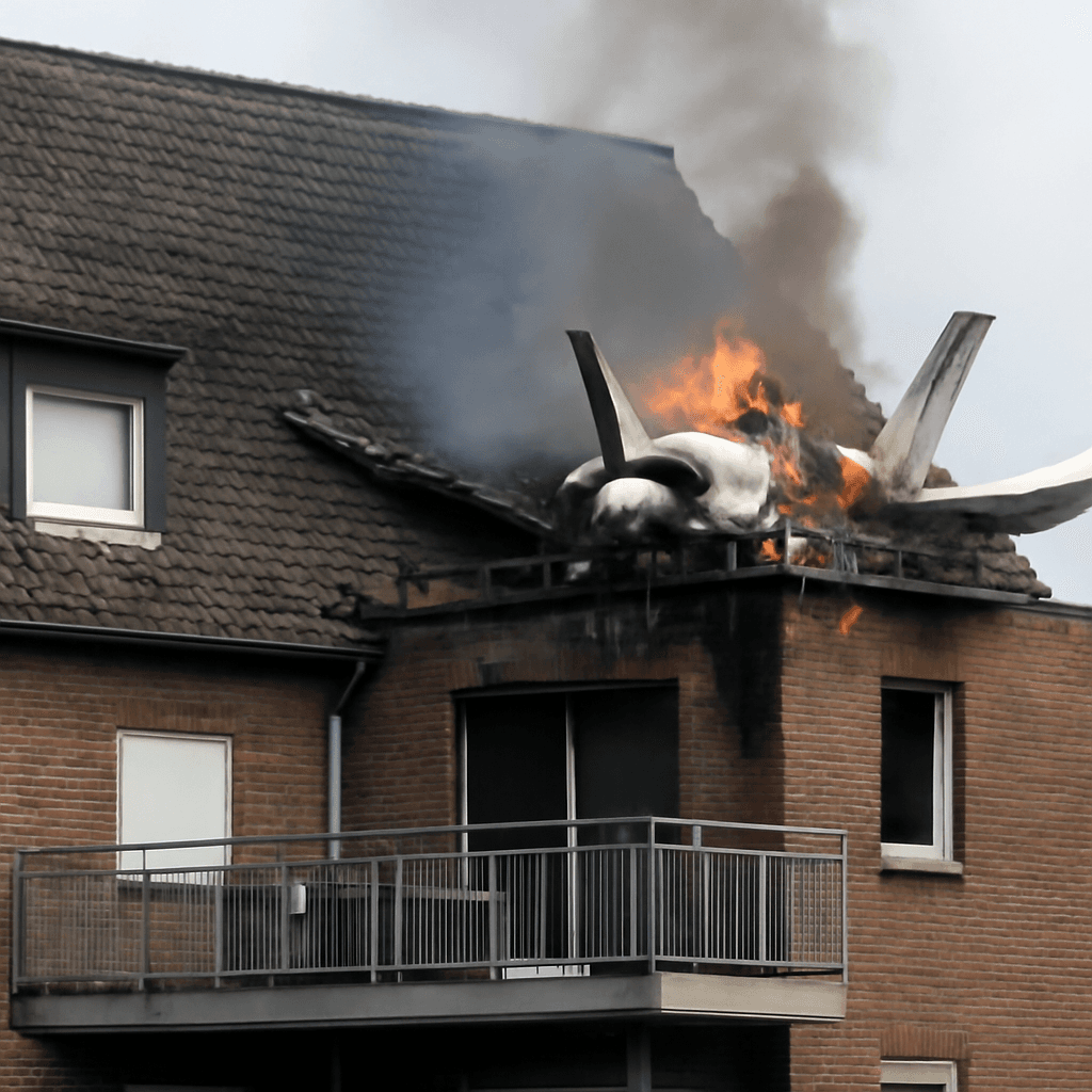 Two Killed as Small Plane Crashes onto House Terrace in Germany Two Killed as Small Plane Crashes onto House Terrace in Germany