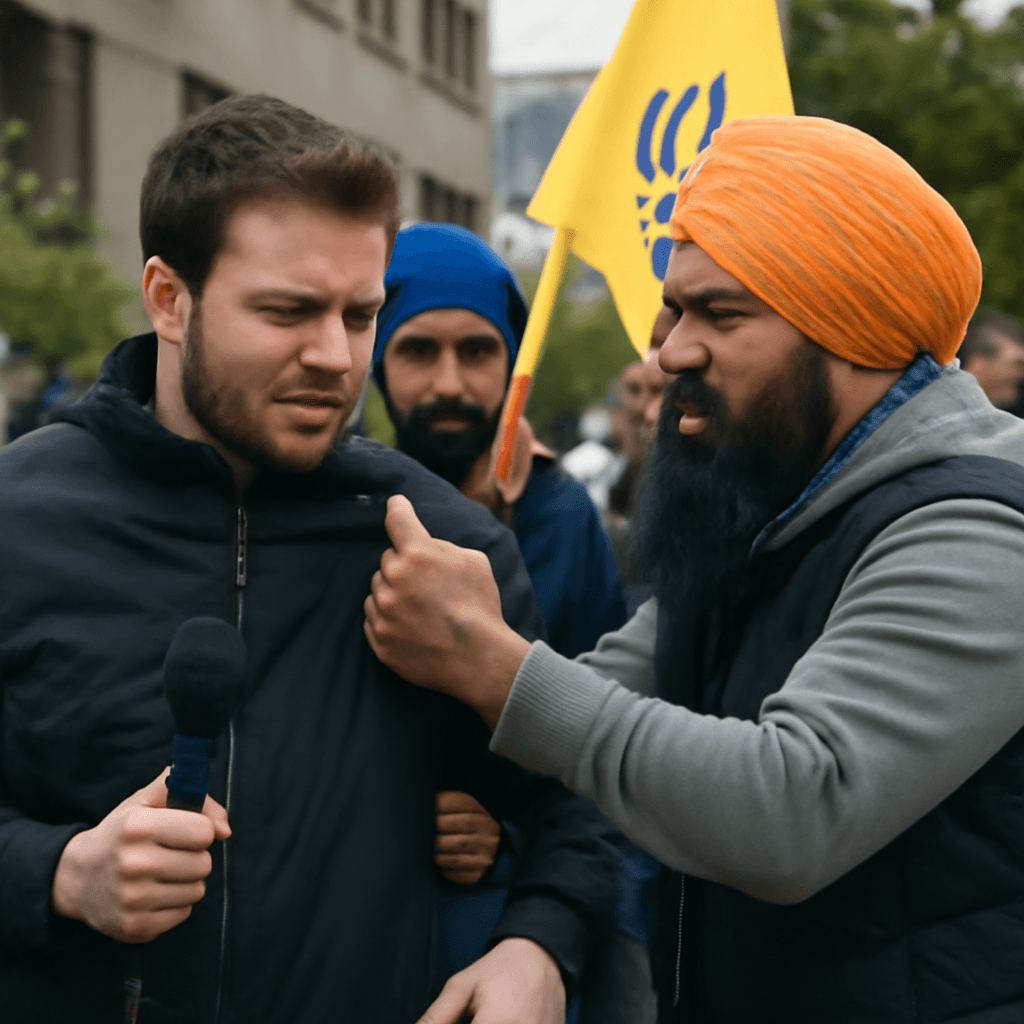 Canadian Journalist Assaulted by Khalistani Extremists During Vancouver Rally Canadian Journalist Assaulted by Khalistani Extremists During Vancouver Rally