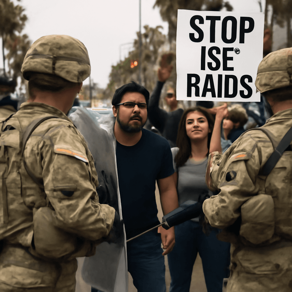 California Governor Denounces Trump’s Deployment of Troops in Los Angeles California Governor Denounces Trump’s Deployment of Troops in Los Angeles