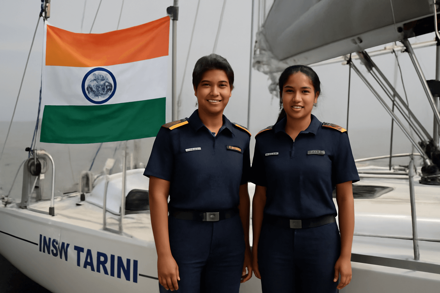 INSV Tarini Crew Completes Historic Global Voyage Covering 25,600 Nautical Miles INSV Tarini Crew Completes Historic Global Voyage Covering 25,600 Nautical Miles