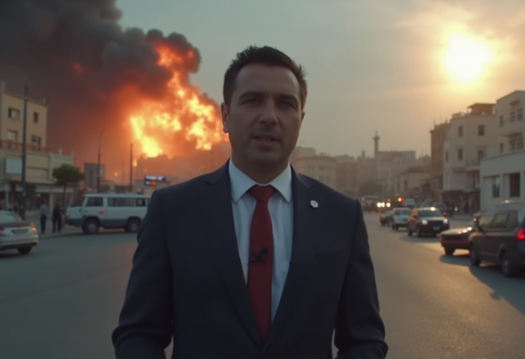 Syrian News Anchor Seeks Shelter During Live Israel Airstrike Broadcast Syrian News Anchor Seeks Shelter During Live Israel Airstrike Broadcast