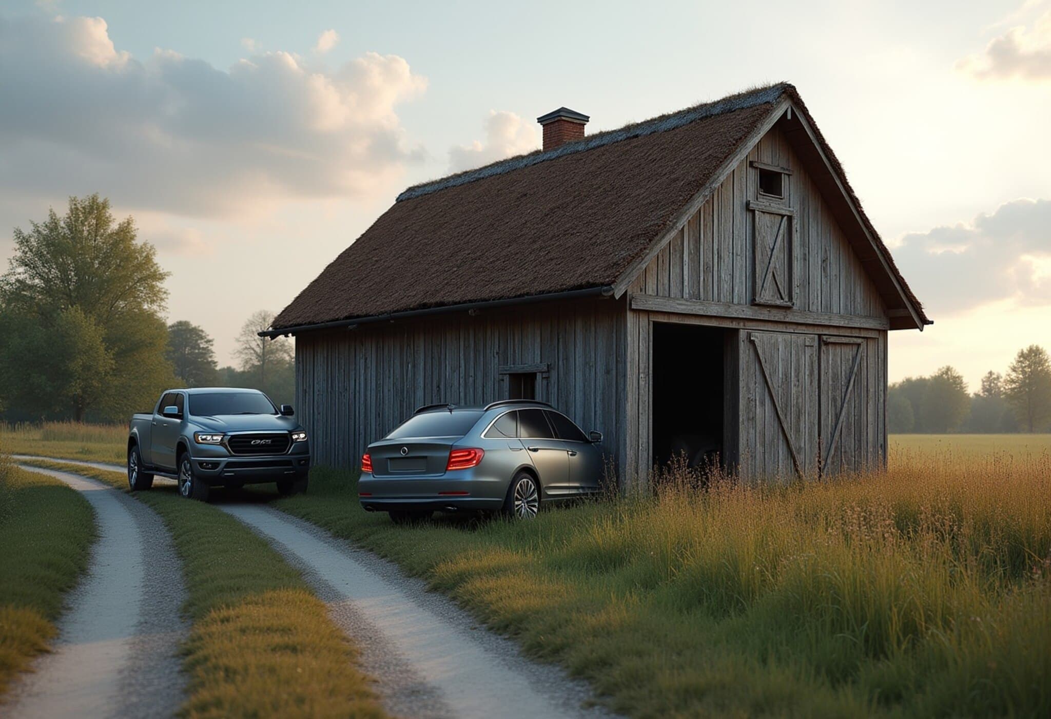 Two Seriously Injured After Car Crashes Into Barn Roof in Northwest Germany Two Seriously Injured After Car Crashes Into Barn Roof in Northwest Germany