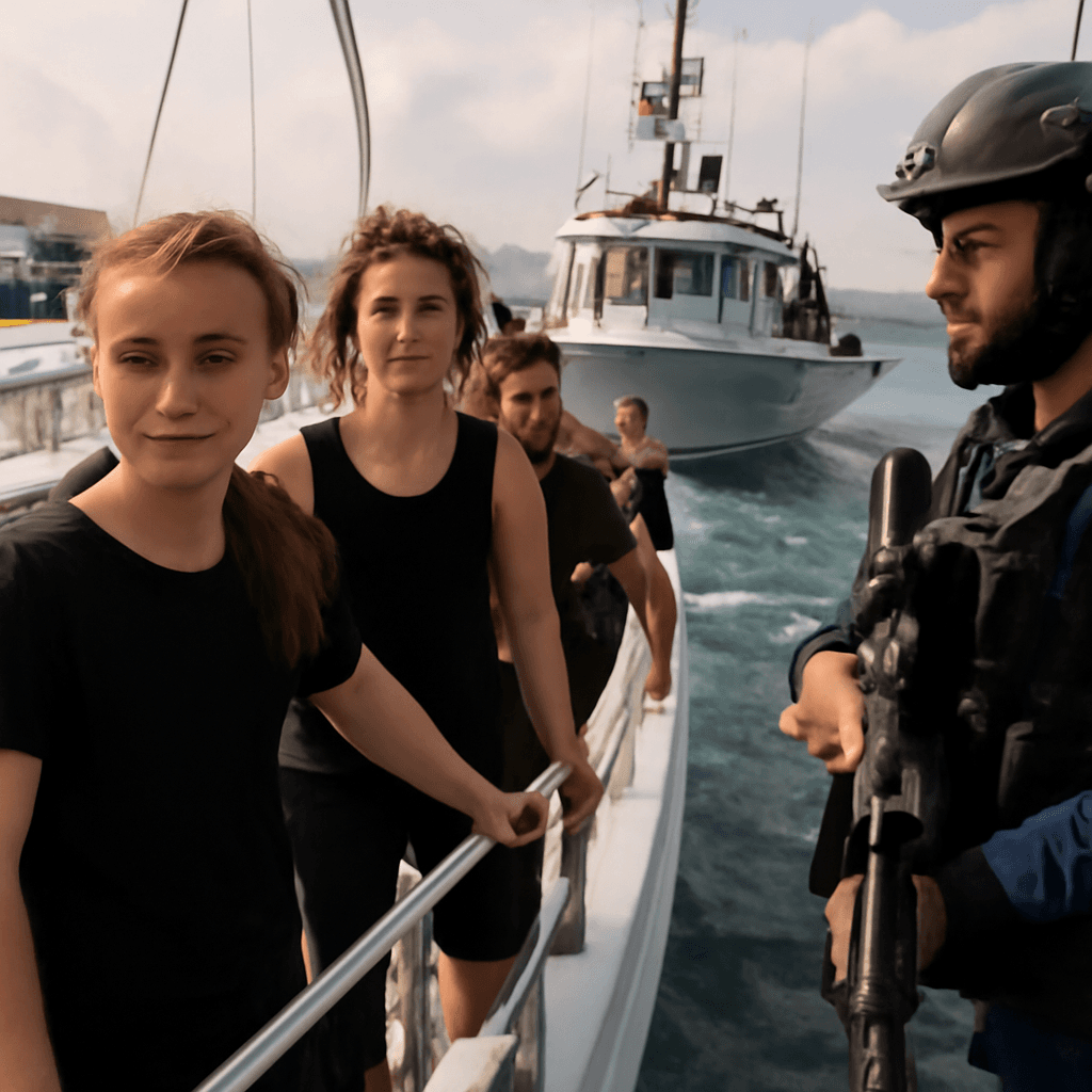 Greta Thunberg and Aid Crew Intercepted and Detained by Israeli Forces Greta Thunberg and Aid Crew Intercepted and Detained by Israeli Forces