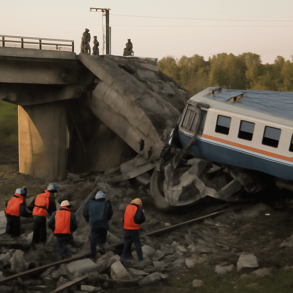 Seven Dead After Bridge Collapse Hits Train Near Russia-Ukraine Border Seven Dead After Bridge Collapse Hits Train Near Russia-Ukraine Border