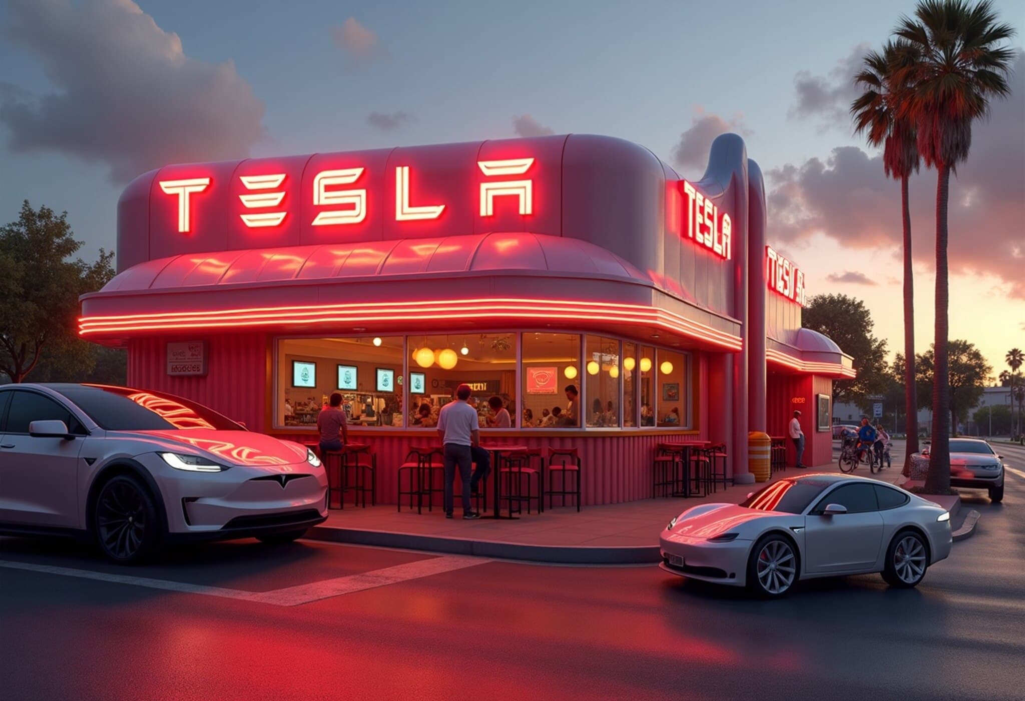 Tesla Diner Debuts in Los Angeles with Futuristic Flair and Classic Charm Tesla Diner Debuts in Los Angeles with Futuristic Flair and Classic Charm