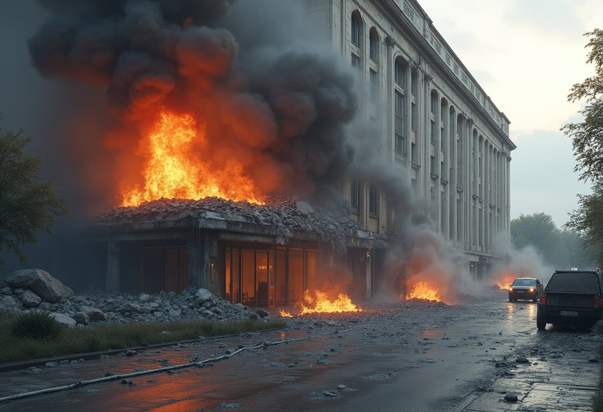 Russian Airstrike Hits Kyiv Building Housing EU Diplomats, Ukrainian FM Confirms Russian Airstrike Hits Kyiv Building Housing EU Diplomats, Ukrainian FM Confirms