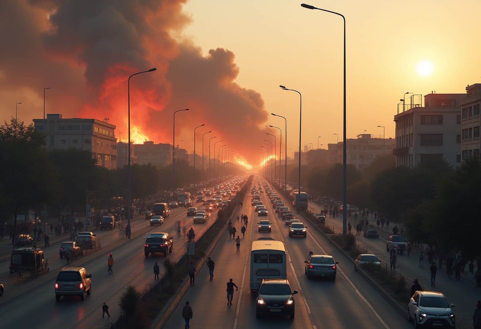 Massive Traffic Jams as Tehran Residents Flee Amid Israeli Strikes Massive Traffic Jams as Tehran Residents Flee Amid Israeli Strikes