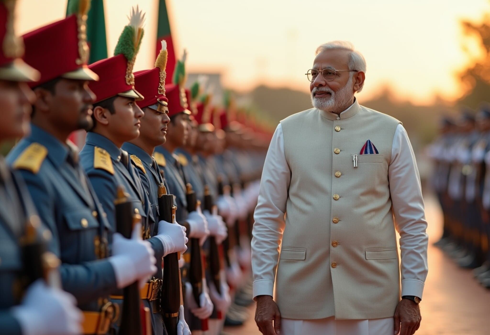 PM Modi Honored with Ceremonial Guard at Republic Square, Malé PM Modi Honored with Ceremonial Guard at Republic Square, Malé