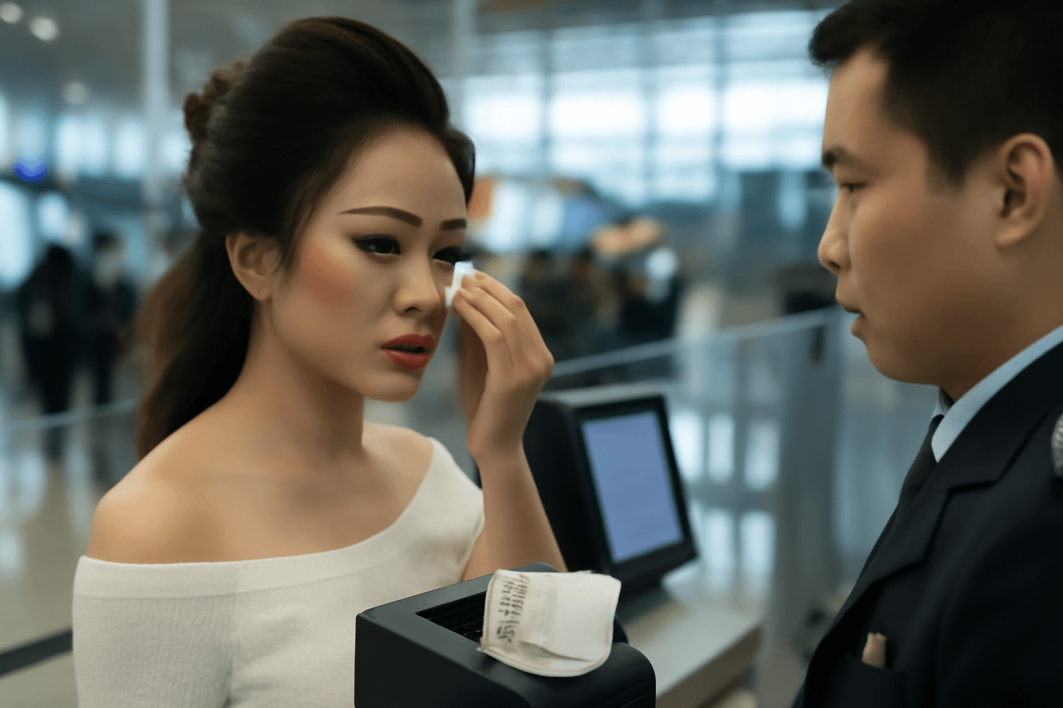 Shanghai Airport Passenger Required to Remove Heavy Makeup for Facial Recognition Shanghai Airport Passenger Required to Remove Heavy Makeup for Facial Recognition