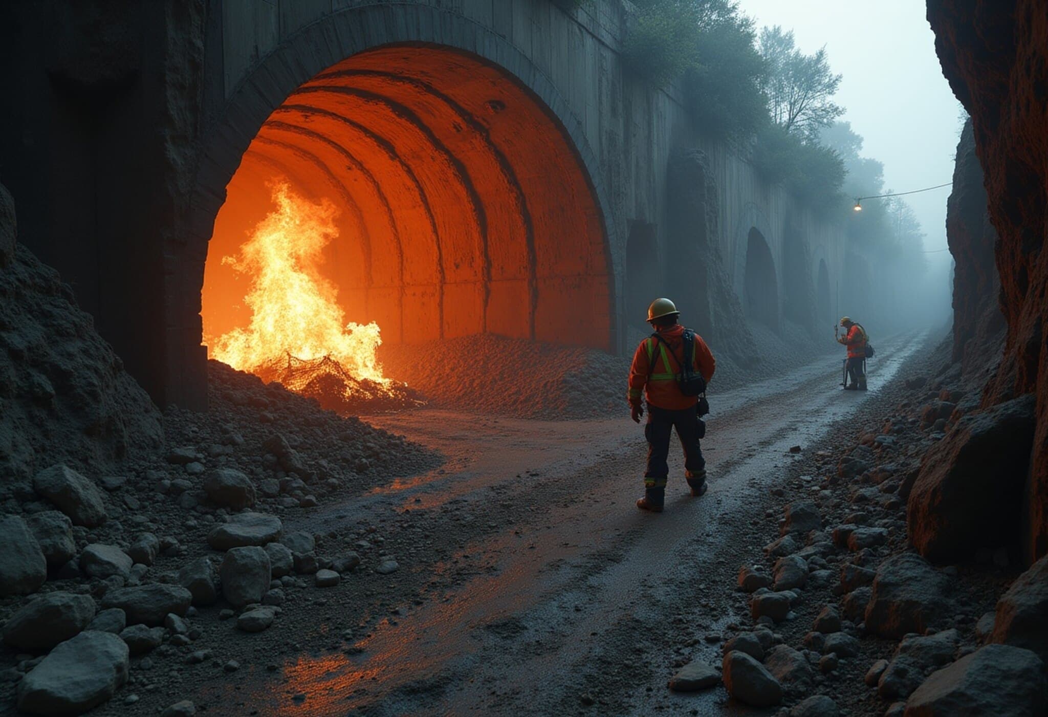 Tunnel Collapse in Los Angeles Traps 28 Workers; Rescue Efforts Underway Tunnel Collapse in Los Angeles Traps 28 Workers; Rescue Efforts Underway