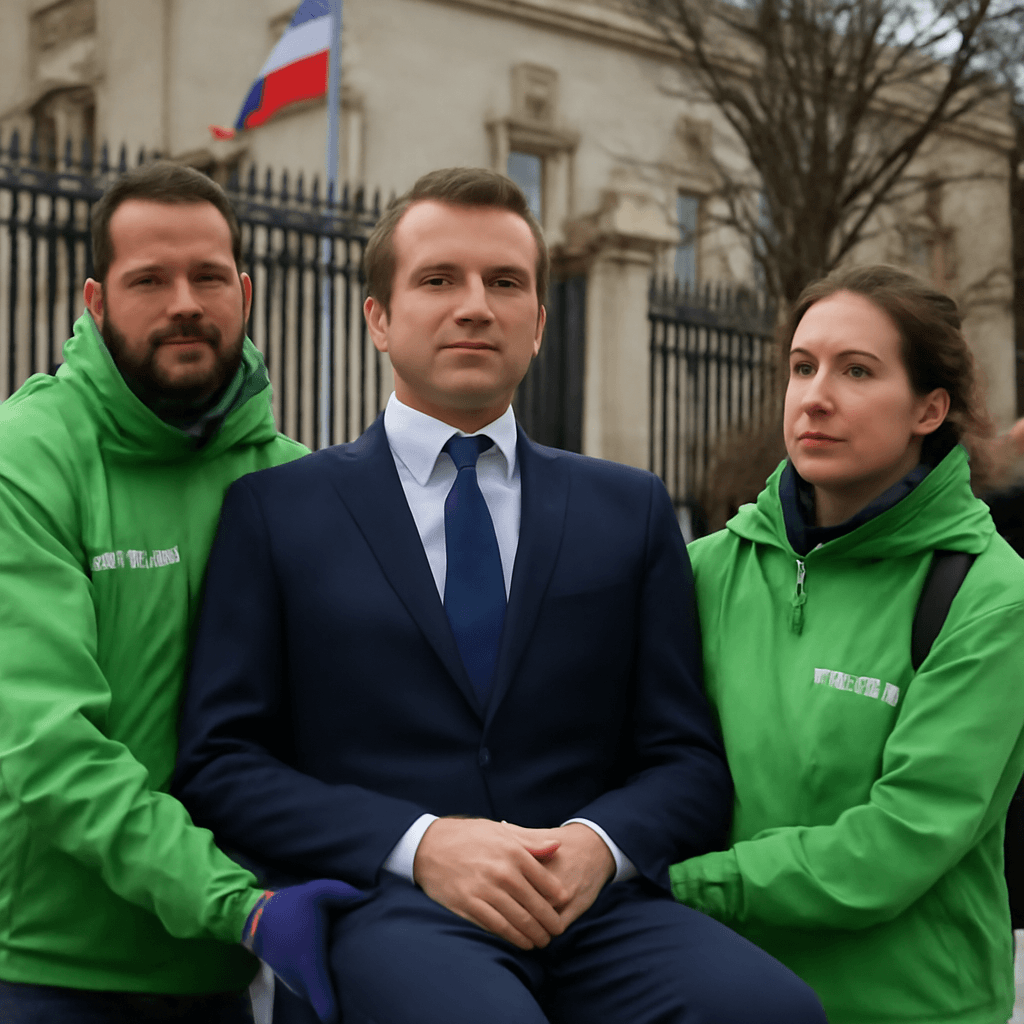 Macron Wax Figure Stolen from Paris Museum in Greenpeace Protest Macron Wax Figure Stolen from Paris Museum in Greenpeace Protest
