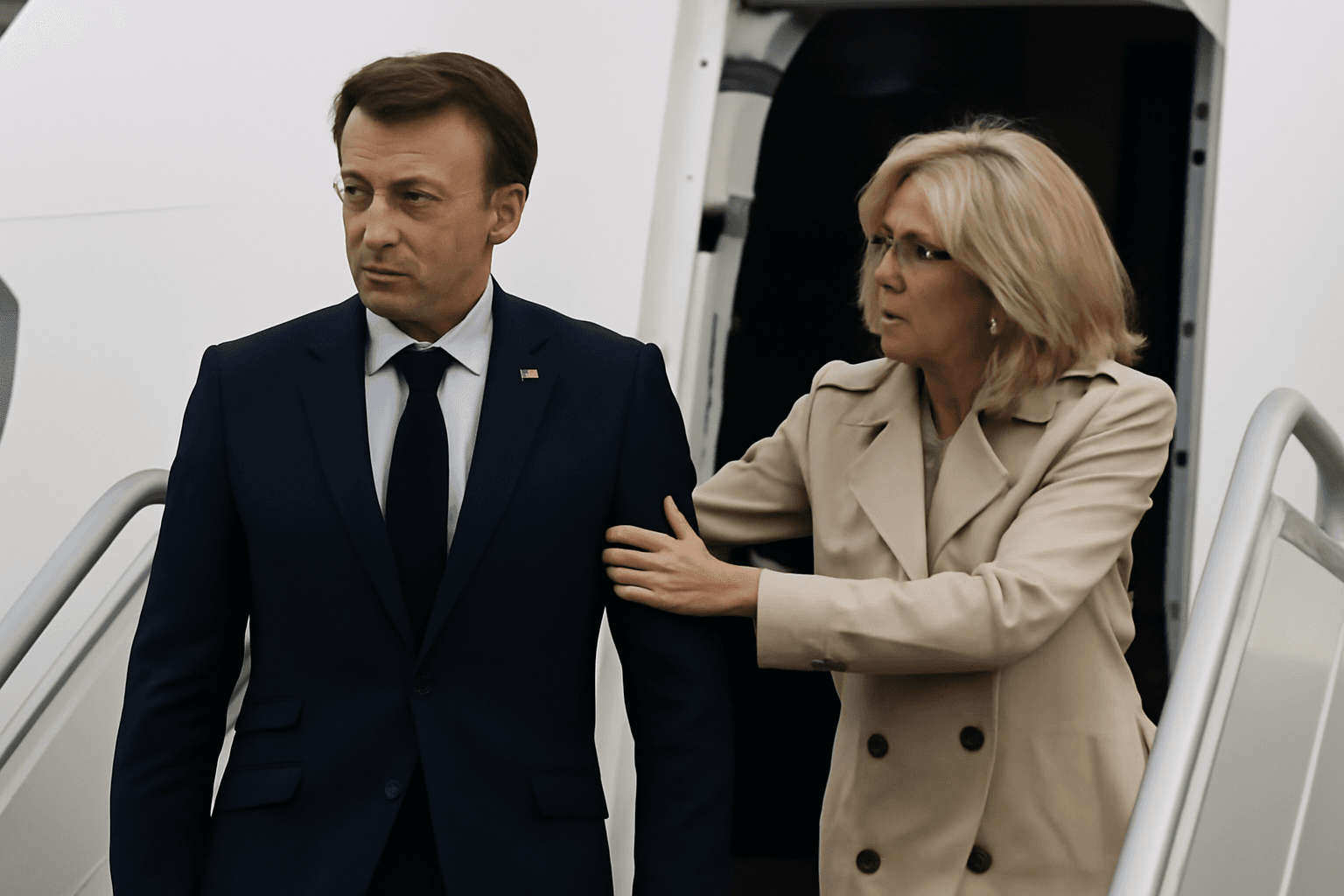 French First Lady Brigitte Macron Shoves President Amid Tense Moment in Vietnam French First Lady Brigitte Macron Shoves President Amid Tense Moment in Vietnam