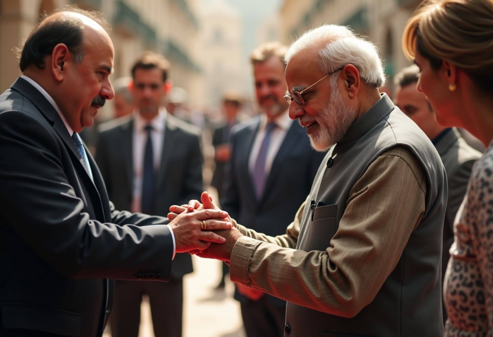 Cyprus Official Touches PM Modi's Feet in Surprising Show of Respect Cyprus Official Touches PM Modi's Feet in Surprising Show of Respect