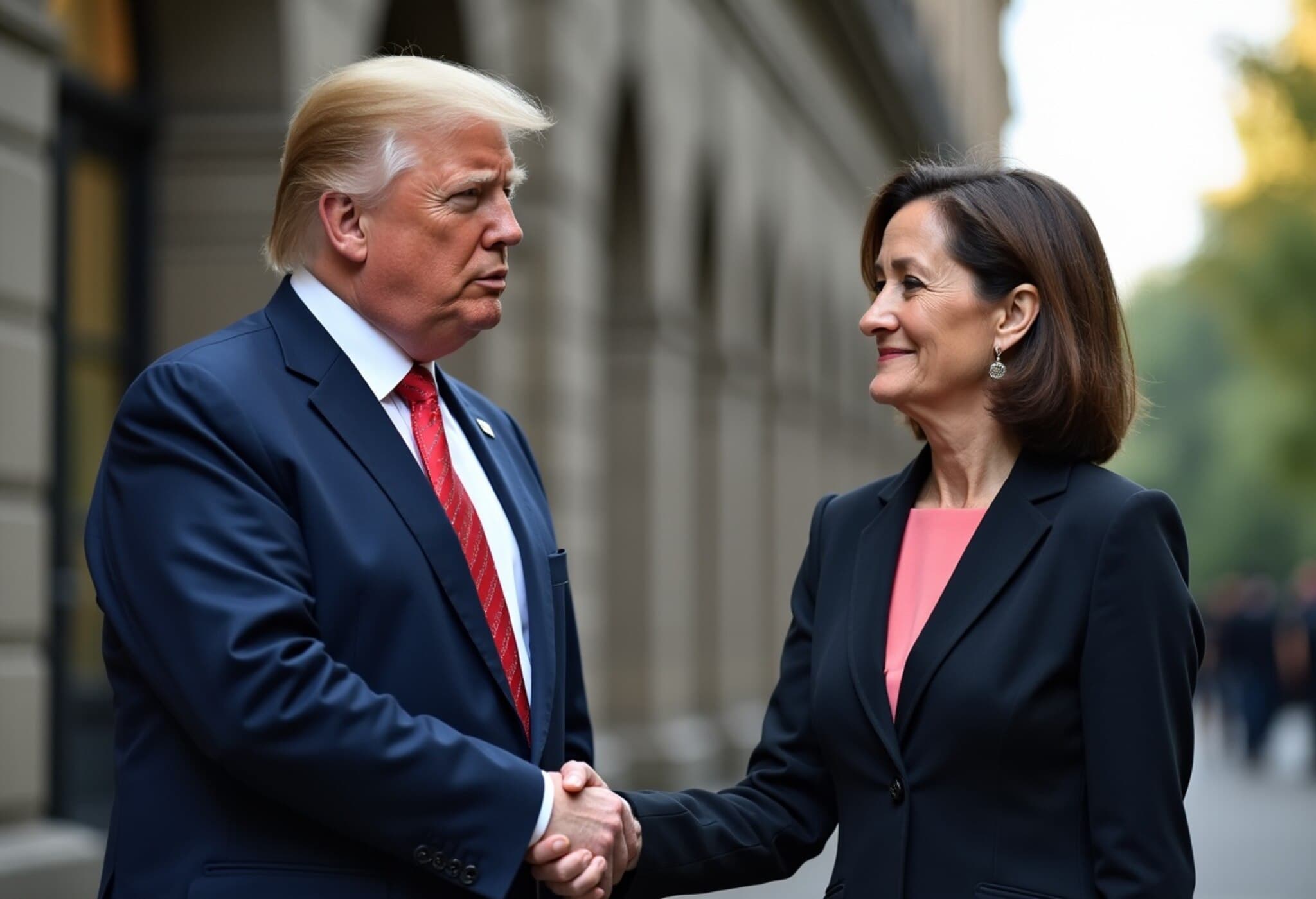 Trump and EU Chief Meet in Scotland to Prevent Escalating Trade War Trump and EU Chief Meet in Scotland to Prevent Escalating Trade War