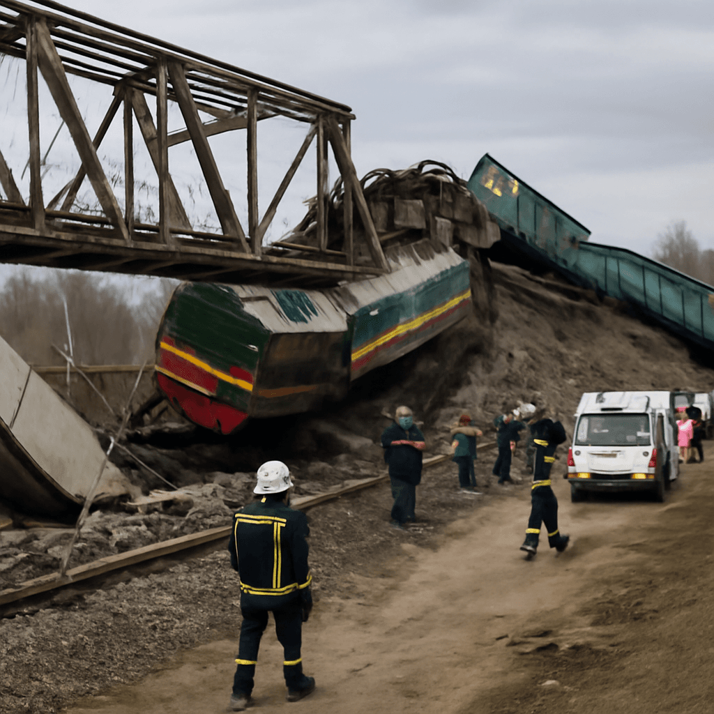Bridge Collapse and Train Derailment in Russia's Bryansk Region Kill 7, Injure 30 Bridge Collapse and Train Derailment in Russia's Bryansk Region Kill 7, Injure 30