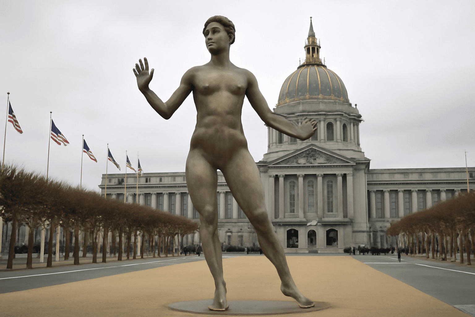 San Francisco’s 45-Foot Nude Statue Sparks Controversy and Debate San Francisco’s 45-Foot Nude Statue Sparks Controversy and Debate
