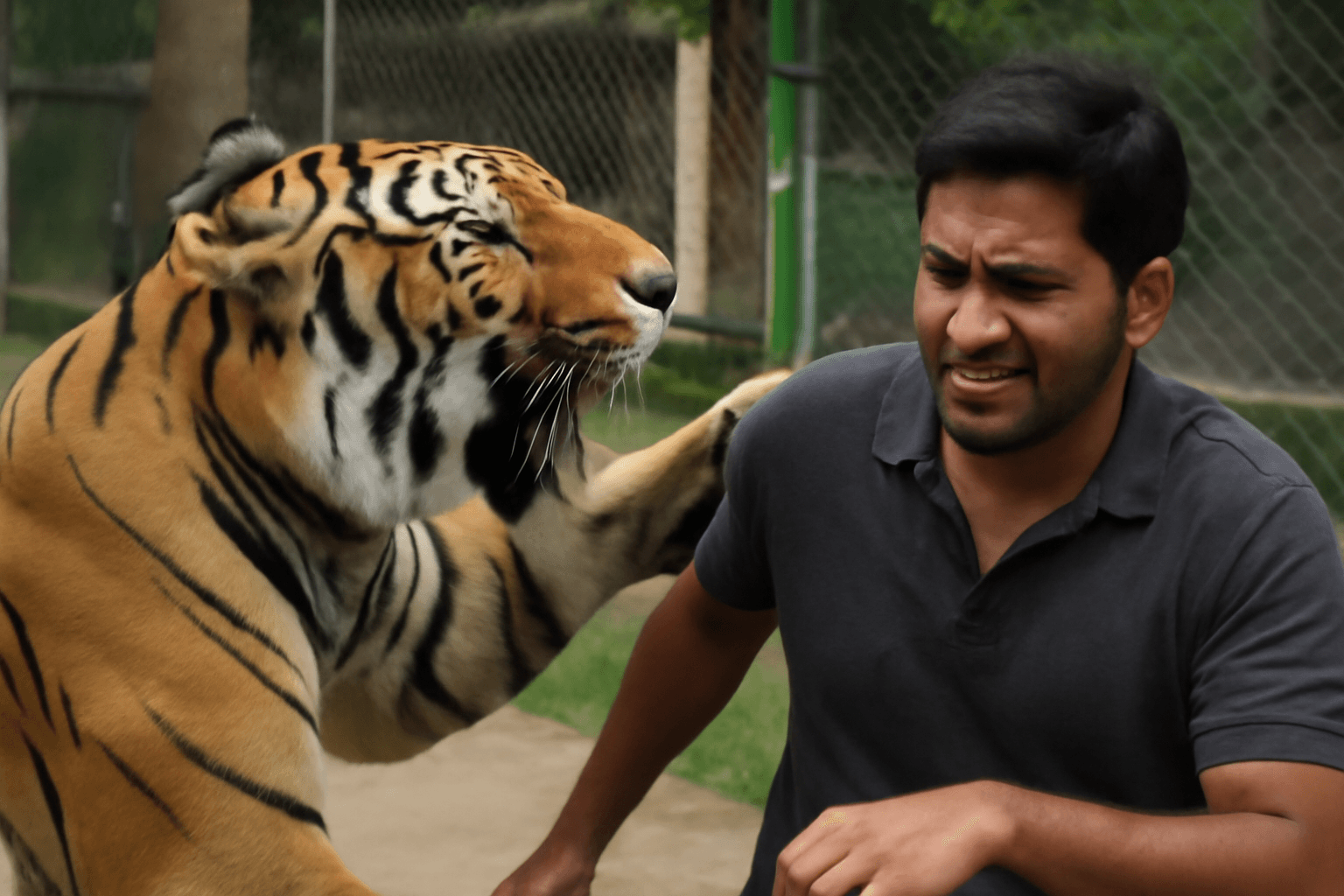 Indian Tourist Suffers Minor Injuries After Trying Selfie with Tiger in Thailand Indian Tourist Suffers Minor Injuries After Trying Selfie with Tiger in Thailand