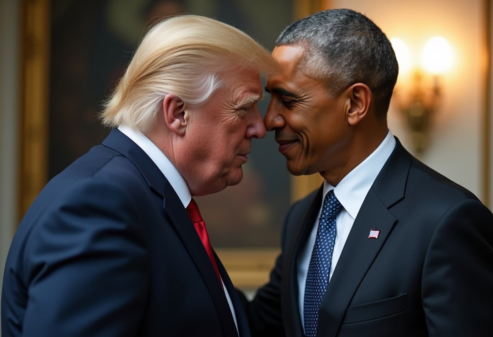 Trump Escalates Feud with Obama Using OJ Simpson Chase Meme and Treason Claims Trump Escalates Feud with Obama Using OJ Simpson Chase Meme and Treason Claims